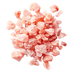 Himalayan edible pink salt grains