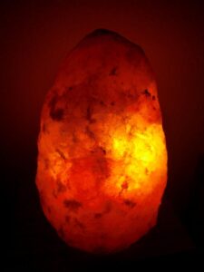 Natural shape Himalayan salt lamp